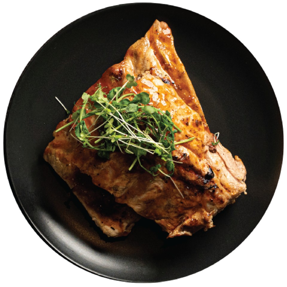 Porterhouse de porc gochujang rang 4 Porterhouse de porc gochujang rang 4